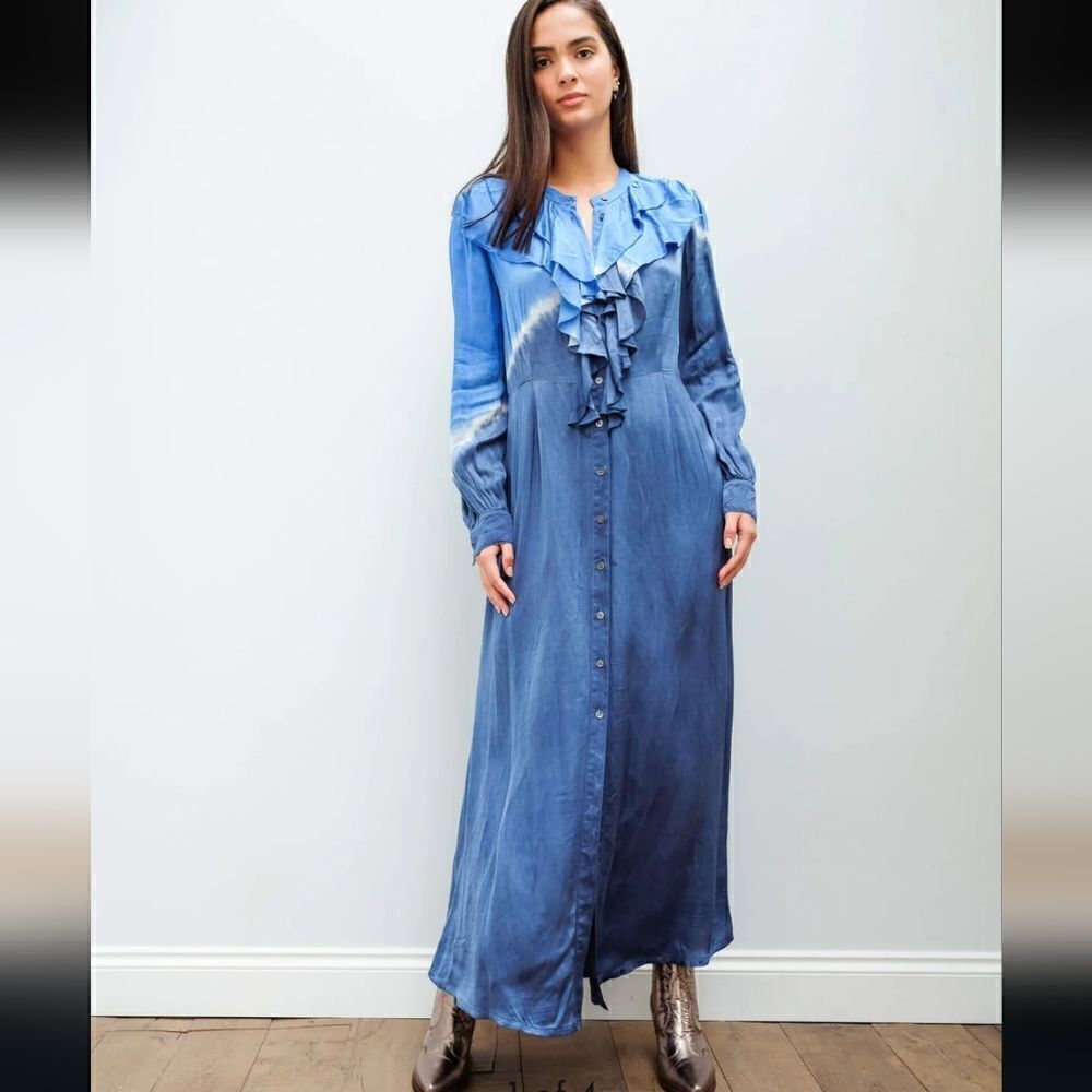 Raquel Alegra Sky Tie Dye Shirt Dress